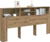 vidaXL Čelo postele s policami Artisan dub 200x19x103,5 cm Náhľad obrázku produktu 3