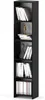 MRBLS Bücherregal Schwarz 40x189x30 cm – Standregal mit 5 Produktbild-Vorschau 1