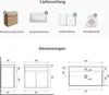 Planetmöbel Waschtischunterschrank 63cm mit Doppeltür Gold Produktbild-Vorschau 5