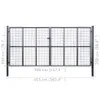 vidaXL Siatkowa brama ogrodowa Ocynkowana stal 400 x 200 cm Podgląd zdjęcia produktu 9