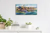 Küche Wohnzimmer Wand Leinwand Uhr 60x30 Bild Landschaft Produktbild-Vorschau 3
