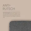 A close-up of the underside of a seat cushion, highlighting its anti-slip features, with descriptive text about the product. Anteprima dell’immagine prodotto