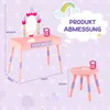 COSTWAY Kinder-Schminktisch mit Hocker, Produktbild-Vorschau 5