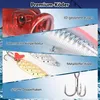 Collage of fishing lure features with descriptive text. Produktbild-Vorschau