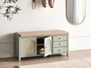 BELIANI Schuhbank Mintgrün MDF Holzwerkstoff u. Polyrattan Produktbild-Vorschau 4