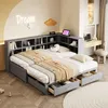 Massivholzsofa(Grau)Mit Ausziehbarem Bett,Mit Produktbild-Vorschau 8