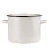 Emaille Topf 5L beige creme Kochtopf Universaltopf Produktbild-Vorschau 1