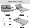 HOMCOM Schlafsofa Zweisitzer mit Bettfunktion, Einzelbett Produktbild-Vorschau 4