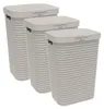 Rotho 3er-Set Wäschesammler 55 L Country  - Wäschekorb groß Produktbild-Vorschau 1