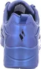 The back view of a blue Skechers sneaker. Náhľad obrázku produktu