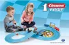 Two children playing with a Carrera First Paw Patrol race track. Voir les images du produit