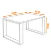 A line drawing of a coffee table with dimensions indicated. Produktbild-Vorschau
