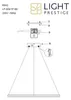 Lampada a sospensione LED 35W RING LP-909/1P M BK CCT Light Anteprima dell’immagine prodotto 6