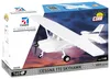 The image shows the packaging of a Cobi Cessna 172 Skyhawk building block set. A model of the airplane is displayed on the box, which features a sunset background. Produktbild-Vorschau