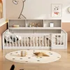 A child's bed with a bookshelf headboard in a room. Produktbild-Vorschau