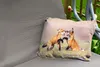 MuchoWow® Outdoor Kissen - Füchse - Blumen - Porträt - Produktbild-Vorschau 2
