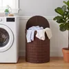 Koszyk na pranie z bambusa z pokrywą, pojemność 60 litrów. Podgląd zdjęcia produktu 2