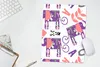 MuchoWow® Mauspad Mousepad Elefanten - Blätter - Lila - Produktbild-Vorschau 5