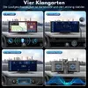 A collage of four images showing different audio input options for a car display. Produktbild-Vorschau