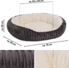 A dog bed with dimensions indicated by measurement lines and text. Produktbild-Vorschau