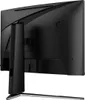 The back view of a black computer monitor on a black background. Produktbild-Vorschau