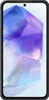 A black smartphone case is shown from the front, displaying the phone's screen with a crystal-like wallpaper. Produktbild-Vorschau