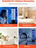 Collage of four images showing a lava lamp in different settings: a sensory room with a child, a nursing home room, a living room with a cat, and a bedroom. Anteprima dell’immagine prodotto