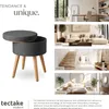 pouf Yara di tectake® con vano portaoggetti in look lino Anteprima dell’immagine prodotto 23