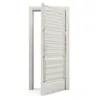 A white-fronted door is slightly ajar, with a silver-colored shoe rack mounted on it. Produktbild-Vorschau