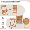 COSTWAY 3dílný skládací bistro set, 2 zahradní židle a Náhled obrázku produktu 7