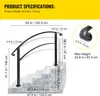 Main courante SucceBuy pour escalier extérieur, adaptée aux Voir les images du produit 7