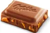 A single piece of Milka & Daim chocolate bar with almond caramel pieces. Produktbild-Vorschau