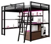 Lit superposé gaming 140 x 200 cm en métal, avec bureau, Voir les images du produit 4