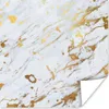 MuchoWow® Poster Marmor - Muster - Gold - Weiß 50x50 cm - Produktbild-Vorschau 1