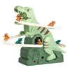 A toy dinosaur slide with small dinosaur figures on it, set against a white background. Náhled obrázku produktu