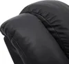A close-up view of the black leather upholstery of a recliner chair. Podgląd zdjęcia produktu