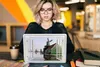 MuchoWow® Laptop Aufkleber Sticker Cover Aussicht - Haus - Produktbild-Vorschau 5