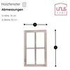 UNUS® Fenster Holz Fensterrahmen Vintage Holzfenster Shabby Produktbild-Vorschau 3