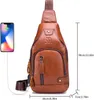 MODFU Sling Bag Leder Schultertasche Brusttasche Produktbild-Vorschau 3