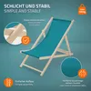 ECD Germany 4x skládací lehátko ze dřeva, petrolová barva, Náhled obrázku produktu 3