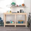vidaXL Pracovní stůl 140x50x80 cm z borovicového masivu Náhled obrázku produktu 3