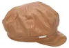 Seeberger Leder Ballonmütze aus echtem Glattleder in beige