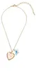 Collier avec médaillon en forme de cœur papillon Voir les images du produit 2
