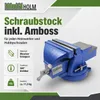 Schraubstock parallel 360° drehbar mit Amboss für Werkbank Produktbild-Vorschau 2