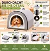 Tierschatz Hundehütte Indoor 2-in-1 – Hundehöhle & Produktbild-Vorschau 3