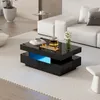 Couchtisch, Hochglanzoberfläche, mit LED-Lichtleiste, vier Produktbild-Vorschau 2