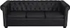 A front view of a black sofa. Produktbild-Vorschau
