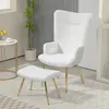 HOMCOM Ohrensessel mit Hocker, Sessel mit Sherpa-Bezug, Produktbild-Vorschau 7
