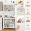 COSTWAY Mobiletto da cucina a 6 livelli, mobile buffet con Anteprima dell’immagine prodotto 5