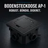 Inbouwstopcontact, IP44, met klapdeksel, serie AP-1, zwart Productafbeelding-voorbeeld 7